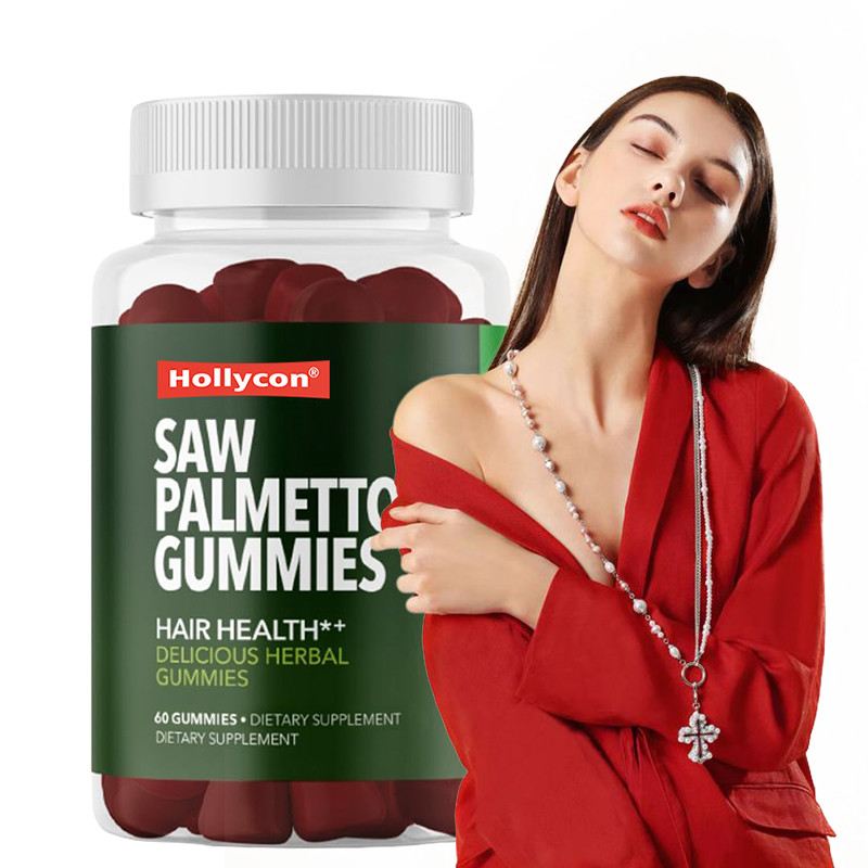 Saw Palmetto Gummies für die Gesundheit der Kopfhaut 75 mg Saw Palmetto Extrakt für die Haarstützung