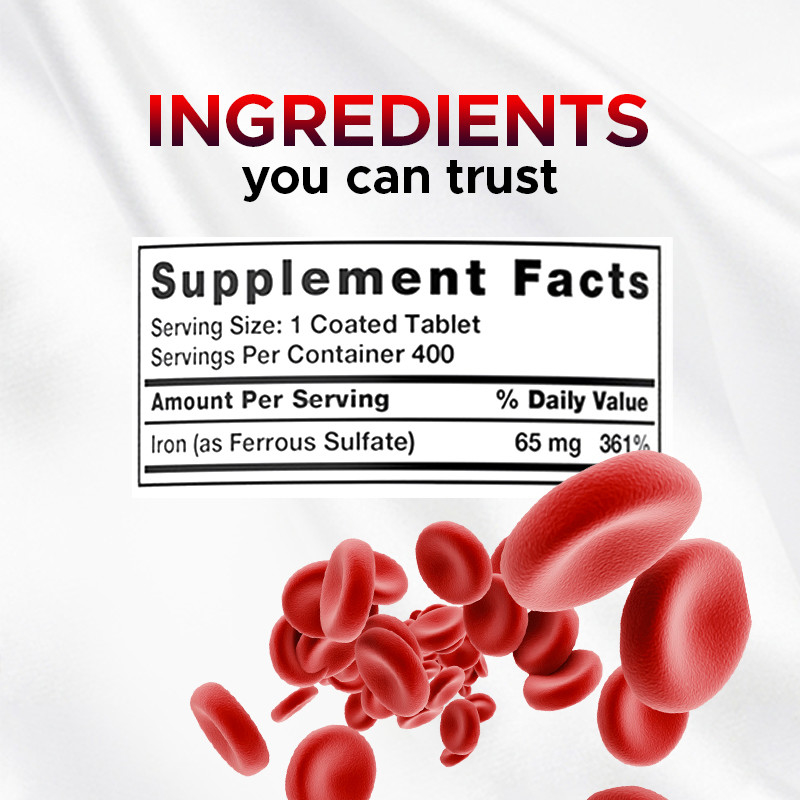 OEM-Eisentabletten Eisensulfat 365 mg zur Produktion von roten Blutkörperchen