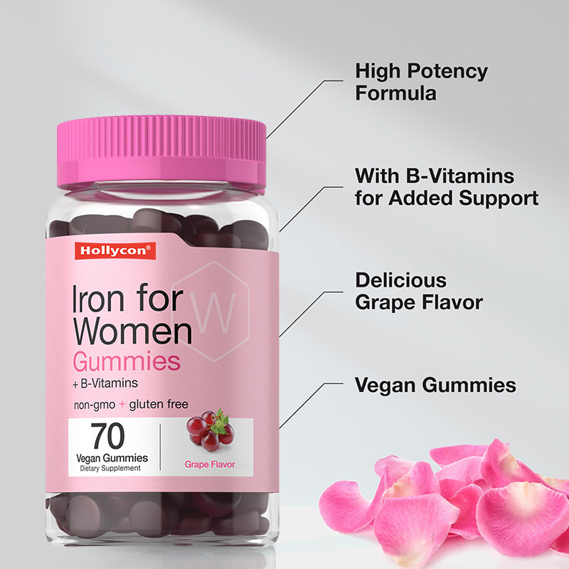 Eisengummies für Frauen 18 mg Eisengummies für die Produktion von roten Blutkörperchen