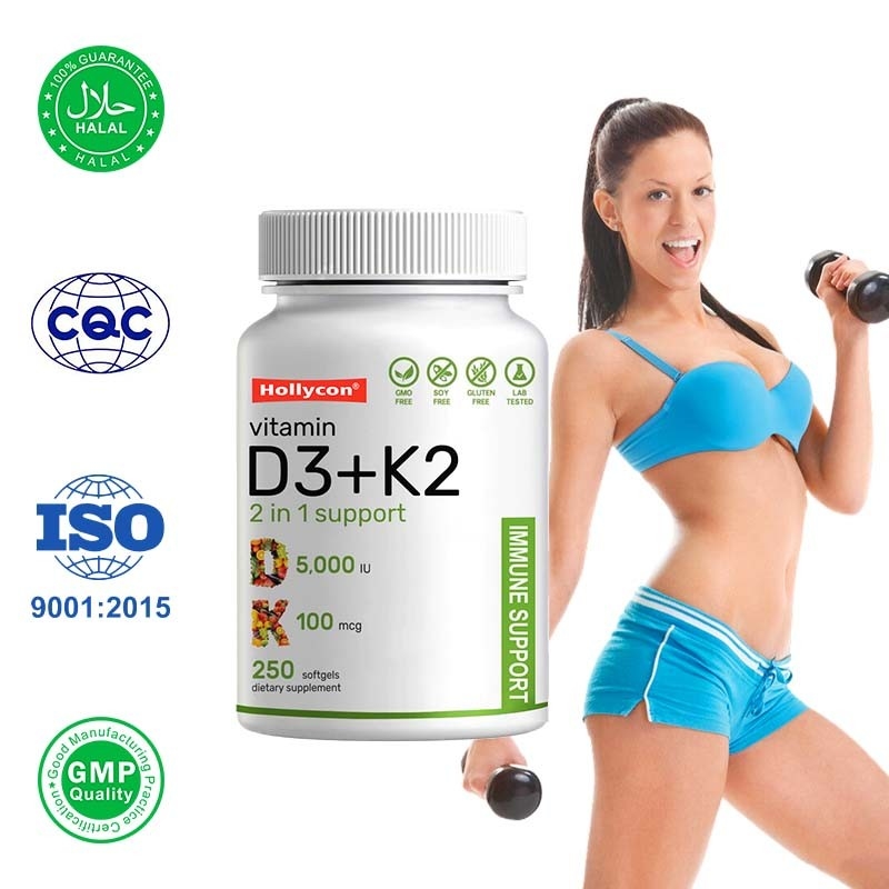 Vitamin D3 K2 Softgels für Immunherz und Knochengesundheit mit Kalziumunterstützung