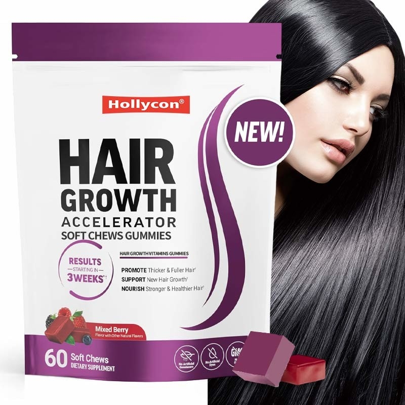 Haarwachstumsbeschleuniger Weich kauen Kaugummi Haarwachstum Kaugummi für Stärke Haar