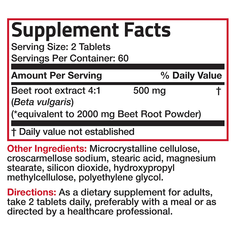 Rübenwurzeltabletten gegen Bluthochdruck 500 mg Bio-Rübenwurzel-Extrakt