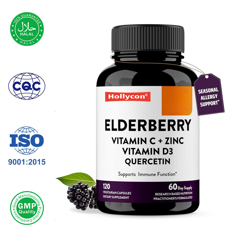 Pflanzliche Nahrungsergänzungsmittel für Erwachsene unterstützen die Immunsystemgesundheit mit Vitamin C und Zink