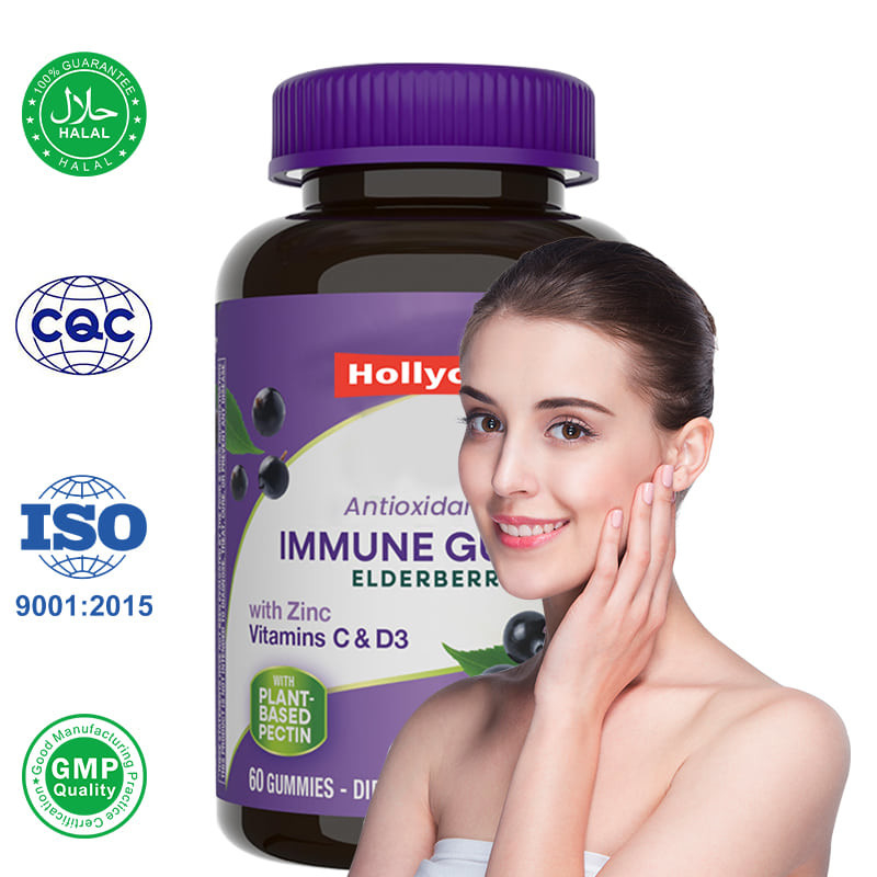 Hersteller Sambucus Black Elderberry Gummies für Kinder Vitaminpräparat Immunförderung Antioxidans