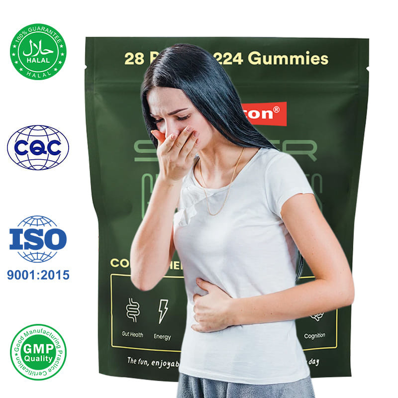 Grüner Tee Kaugummi Multivitamine Ergänzung Spirulinapulver Verbessern Darmgesundheit Unterstützung Immunität