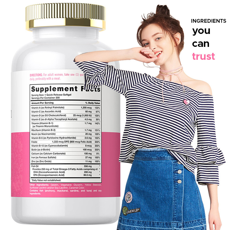 Multivitamin-Softgels für Frauen Für das Immunsystem Tägliche Vitamine für Frauen