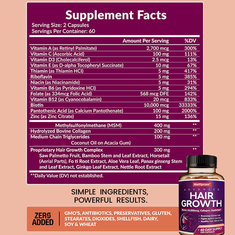 Großhandel Haarwachstumsvitamine für Frauen Stärkere Haare gesündere Haut und Nägel