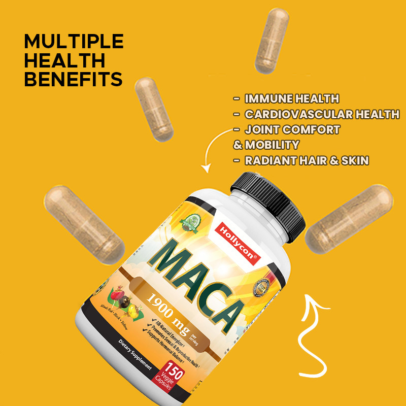 Maca-Wurzelkapseln Bio-Maca-Wurzel-Mischung zur Stimmungsunterstützung Maca-Kapseln