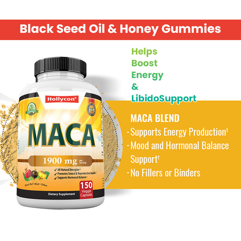 Maca-Wurzelkapseln Bio-Maca-Wurzel-Mischung zur Stimmungsunterstützung Maca-Kapseln