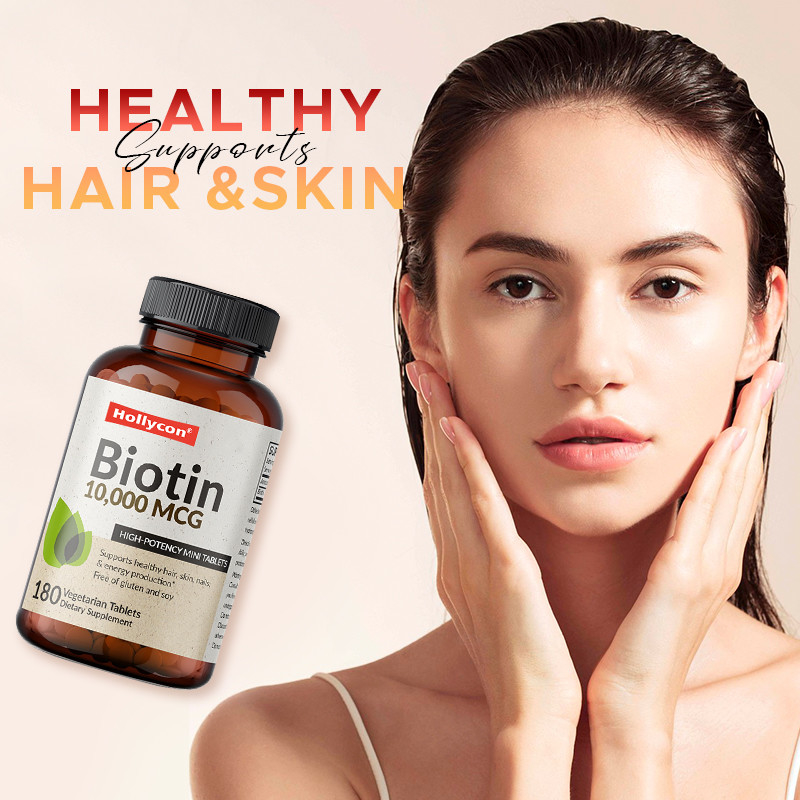OEM Biotin Kapseln für Haarwachstum 10.000mcg Biotin für gesunde Haut und Nägel