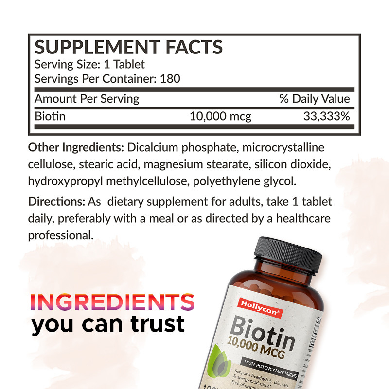 OEM Biotin Kapseln für Haarwachstum 10.000mcg Biotin für gesunde Haut und Nägel