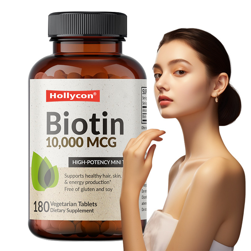 OEM Biotin Kapseln für Haarwachstum 10.000mcg Biotin für gesunde Haut und Nägel