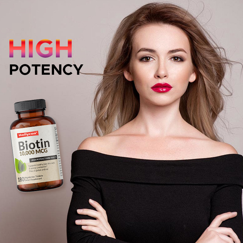 OEM Biotin Kapseln für Haarwachstum 10.000mcg Biotin für gesunde Haut und Nägel