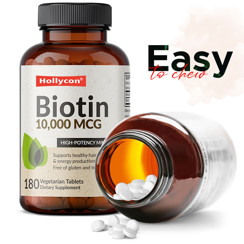 OEM Biotin Kapseln für Haarwachstum 10.000mcg Biotin für gesunde Haut und Nägel