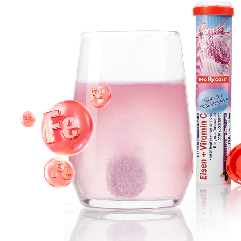 OEM Eisen- und Vitamin-C-Schwelltabletten für Eisenunterstützung