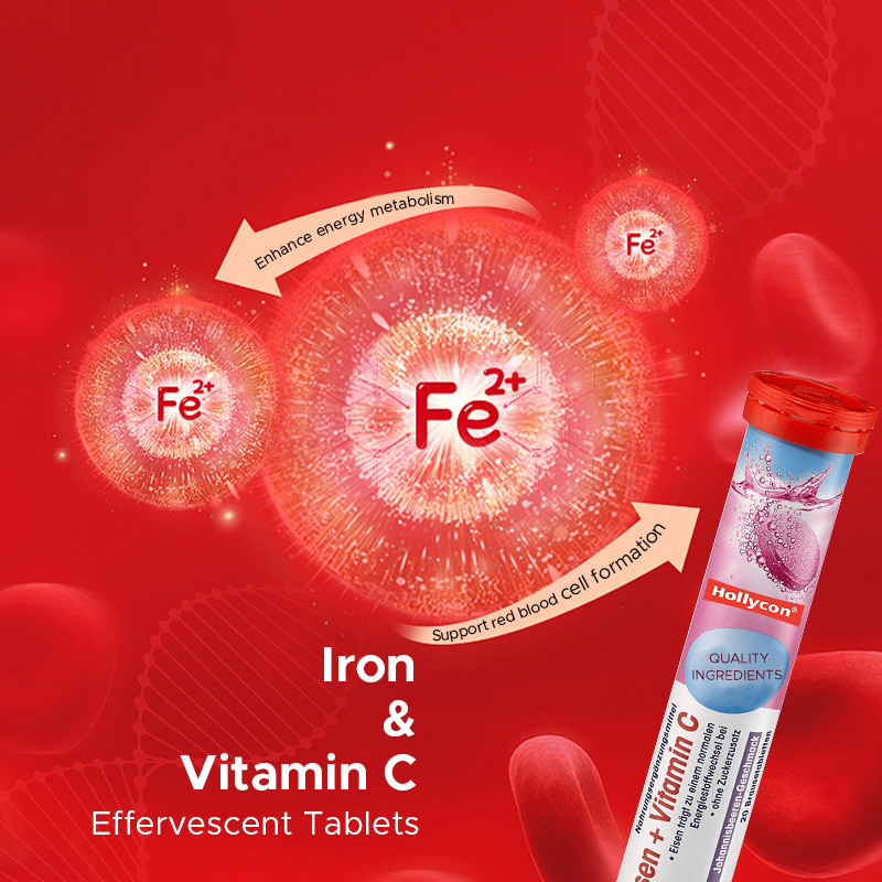 OEM Eisen- und Vitamin-C-Schwelltabletten für Eisenunterstützung