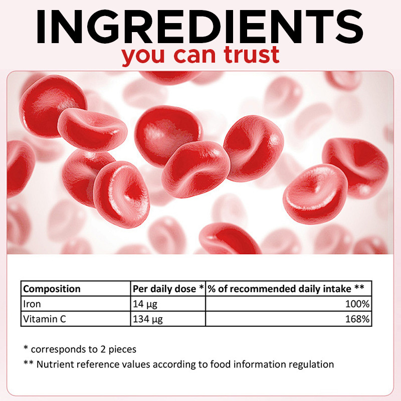 OEM Eisen- und Vitamin-C-Schwelltabletten für Eisenunterstützung
