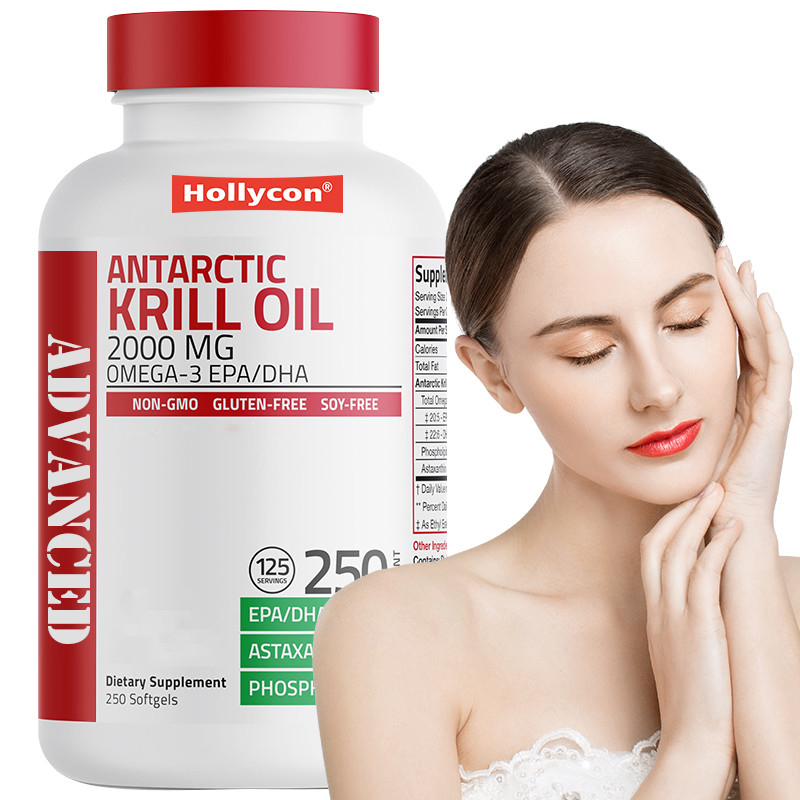 Antarktis-Krilöl zur Unterstützung der allgemeinen Gesundheit 2000 mg Antarktis-Krilöl Softgels