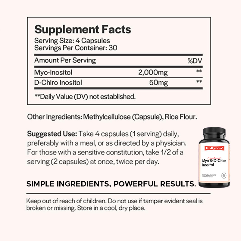 Inositol-Präparat zur Hormonbalance Myo-Inositol und D-Chiro Inositol-Kapseln