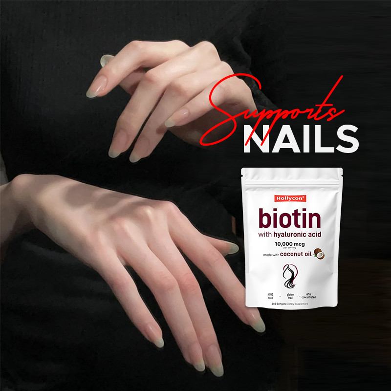 Biotin Ergänzung 10.000mcg Biotin Softgels für gesundes Haar und Haut Biotin Softgels