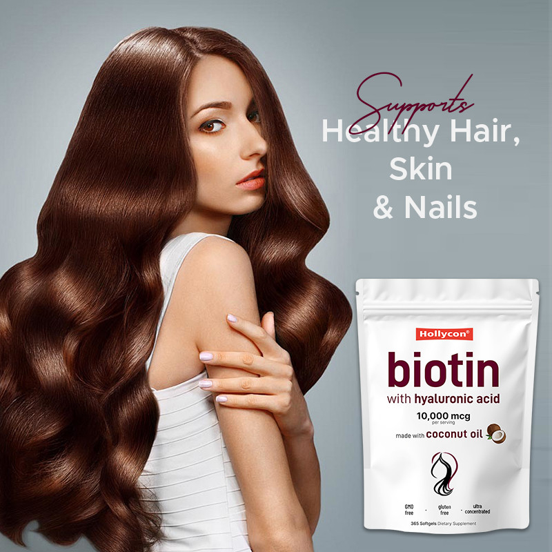 Biotin Ergänzung 10.000mcg Biotin Softgels für gesundes Haar und Haut Biotin Softgels