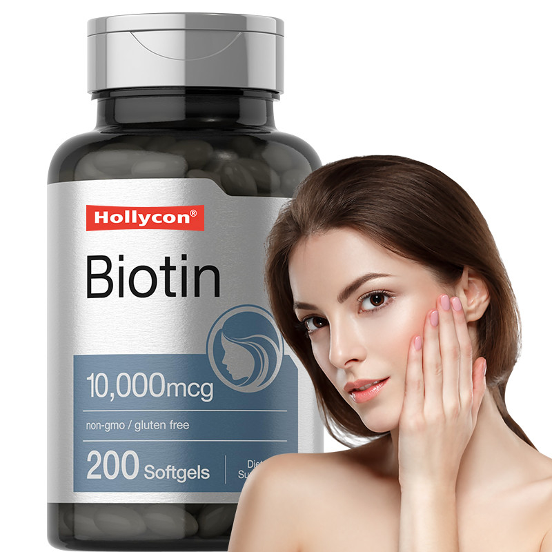 Biotin-Ergänzungsmittel für die Gesundheit der Haare 10.000mcg Biotin-Softgels für die Gesundheit der Haare und Nägel