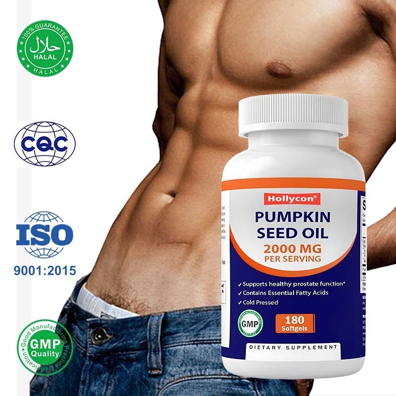 OEM Kürbiskernöl Softgels zur Förderung der Kopfhautgesundheit 2000 mg Kürbiskernöl