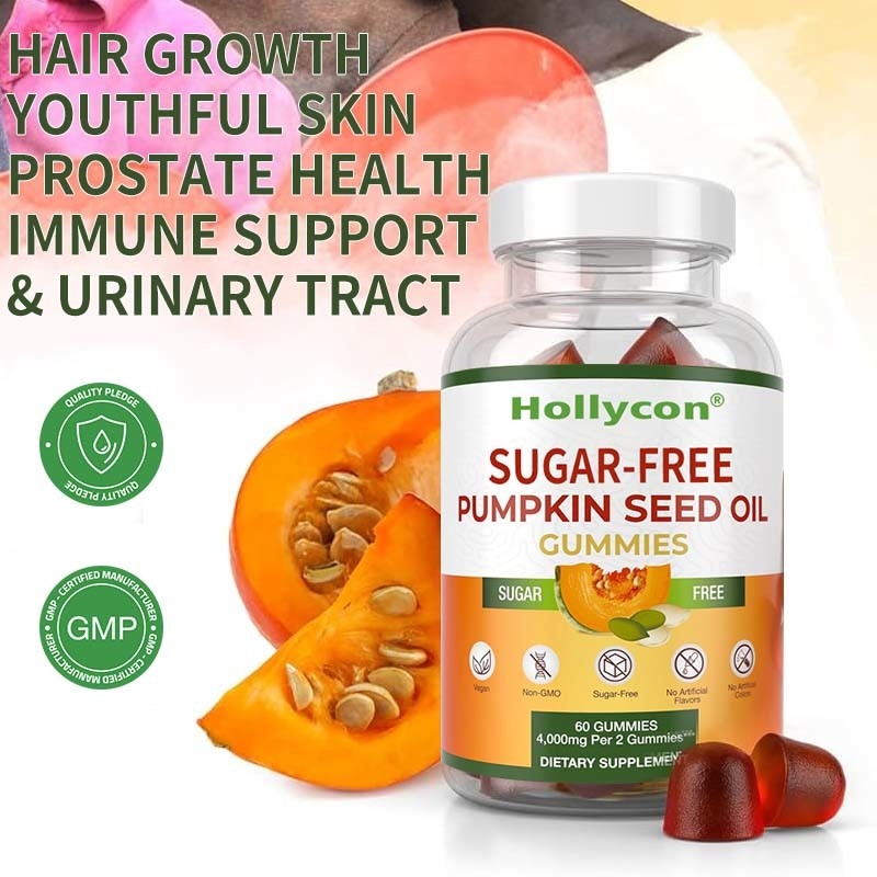 Zuckerfreie Kürbiskornölgummies für das Haarwachstum