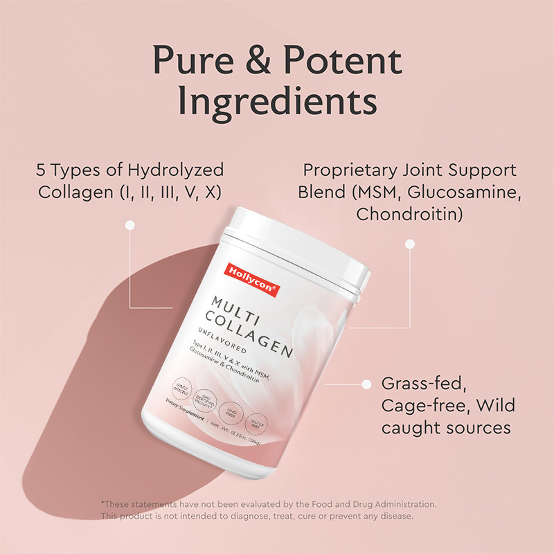 OEM Multi-Kollagenpulver für Haarunterstützung Hydrolysiertes Kollagen Peptide Proteinpulver