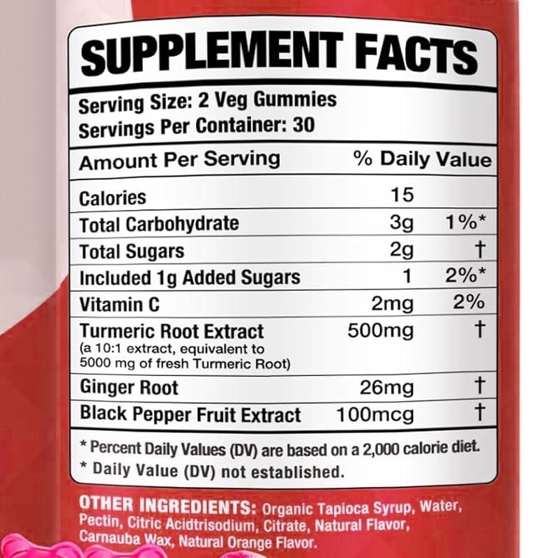 OEM Kurkuma Curcumin Gummies mit Ingwer Schwarzer Pfeffer Unterstützung Immun-Haut und Gelenkgesundheit für Frauen Männer Kinder