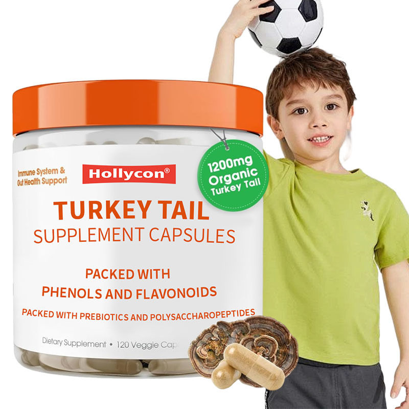 OEM fördert das allgemeine Wohlbefinden und unterstützt die natürlichen Abwehrmechanismen des Körpers, bekämpft oxidative Probleme, Turkey Tail Kapseln