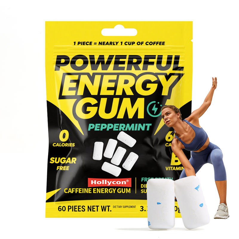 Aspartamfrei und zuckerfrei Xylitol Kaugummi mit Erythritol Niedrigkalorienzuckerfrei Spearmint Geschmack Energie Kaugummi