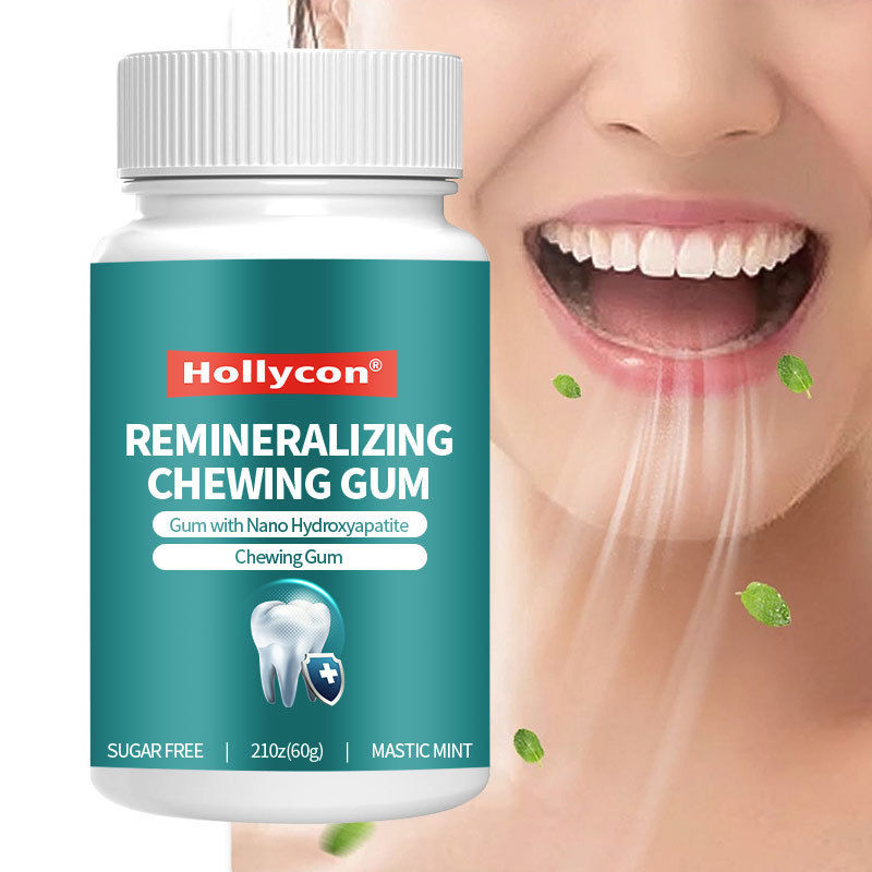 Zuckerfreier Kaugummi mit Nano-Hydroxyapatit - frischer Atem und Mundgesundheit Pfefferminze Rimineralisierender Kaugummi