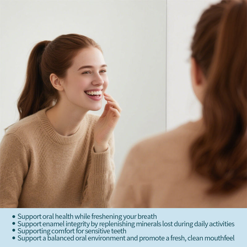 Zuckerfreier Kaugummi mit Nano-Hydroxyapatit - frischer Atem und Mundgesundheit Pfefferminze Rimineralisierender Kaugummi