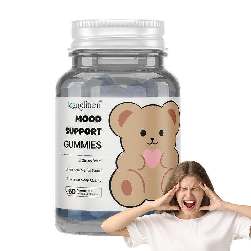Stimmungsunterstützende Gummibärchen OEM-Fabrik Magnesium-Gummibärchen für Erwachsene zur Stressbewältigung, Förderung der mentalen Konzentration und Verbesserung der Schlafqualität