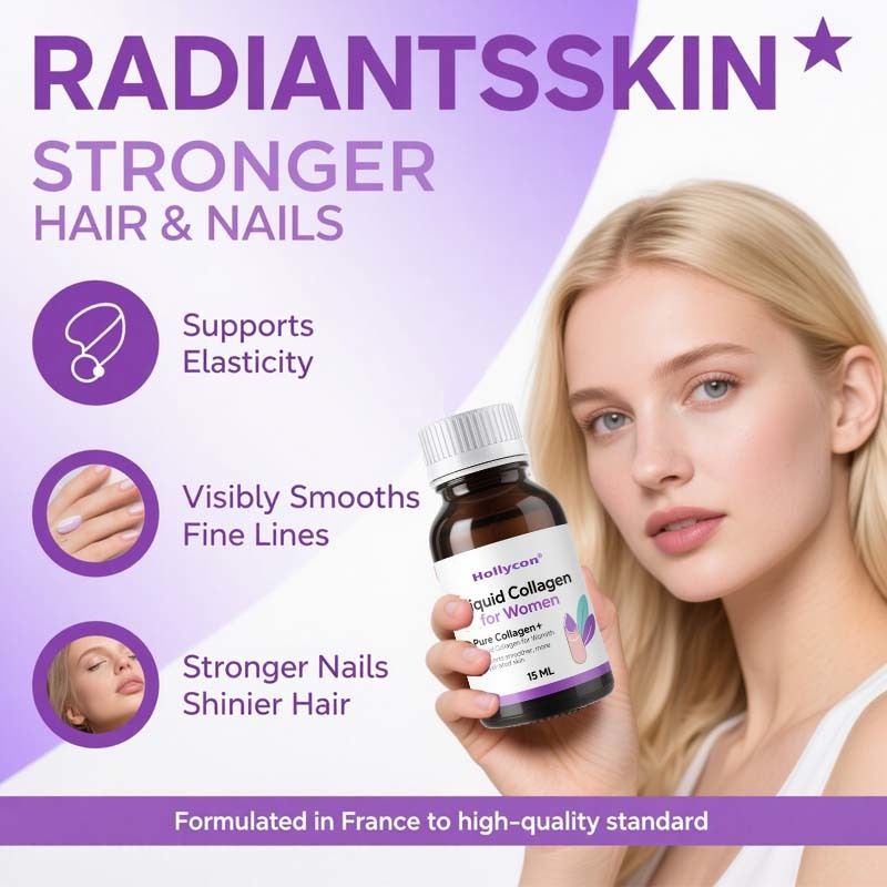 Reines Kollagen+ Flüssigkollagen für Frauen - 4000 mg Meerespeptide für strahlende Haut, Haare und Nagelgesundheit - Hyaluronsäure, Vitamin E.