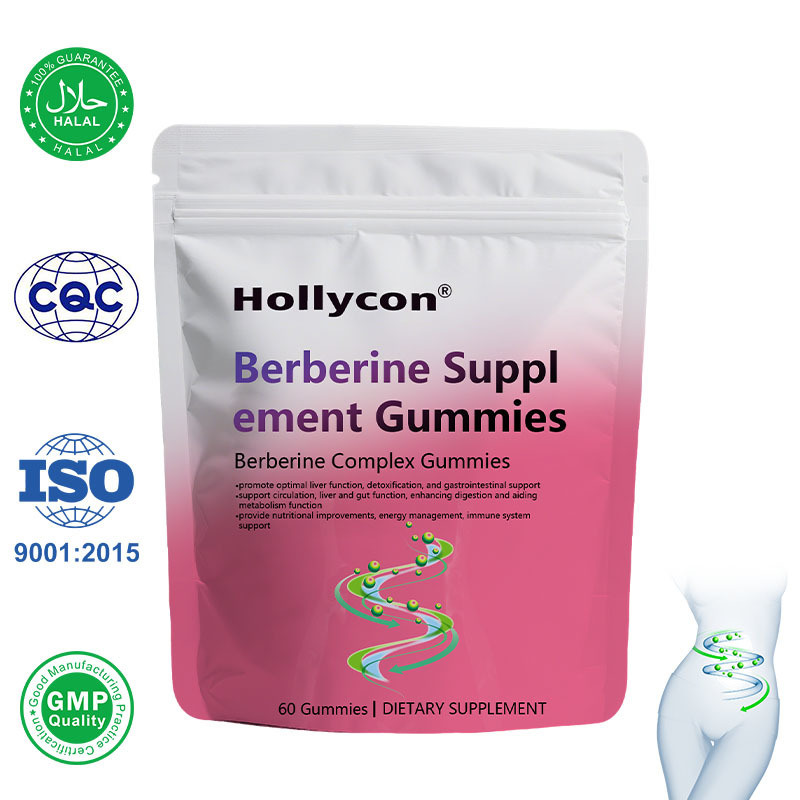 Fabrikpreis OEM Berberin Ergänzung Gummies (zuckerfrei), Berberin Komplex Gummies mit Ceylon Zimt, Milchdistel, Kurkuma für Stoffwechsel, Energie, Darmgesundheit, Fasten Körpermasse Kontrolle