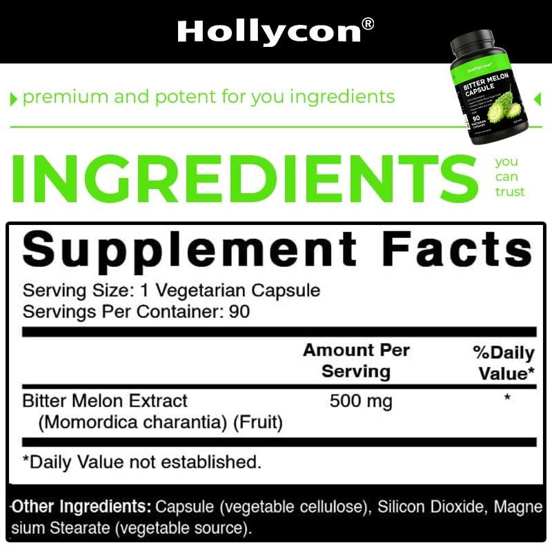 Bittermelone 500 mg | 90 vegetarische Kapseln, glutenfrei, gentechnikfreies Nahrungsergänzungsmittel, Bittermelonenextrakt, natürlicher Glukosestoffwechsel, Momordica Charantia-Kapsel, Handelsmarke, OEM verfügbar, Fabrikpreis