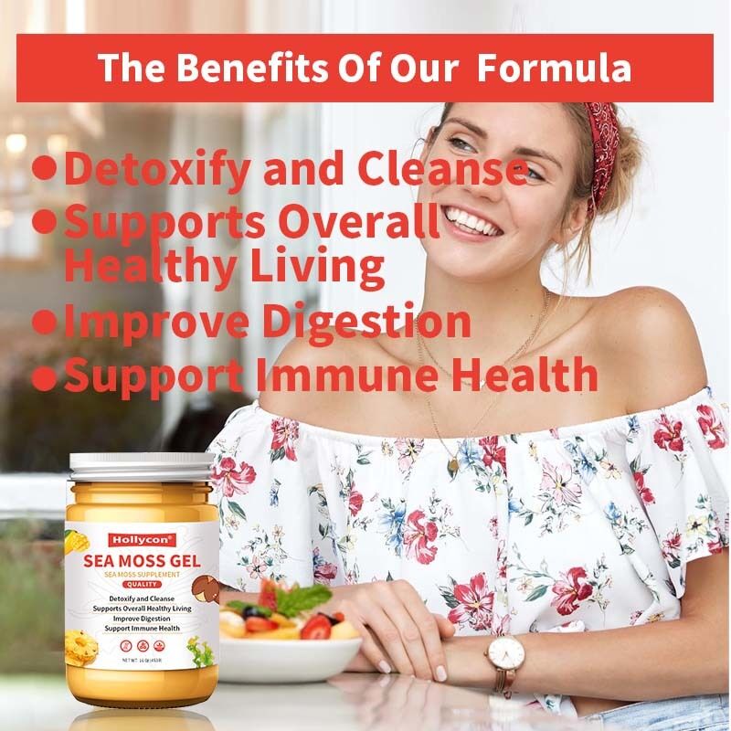 OEM Nährstoffreiche Rohseamos Entgiftung und Reinigung Reich an Mineralien Proteine Vitamine Gesundheit Meeresmoos Meeresmoos Gel