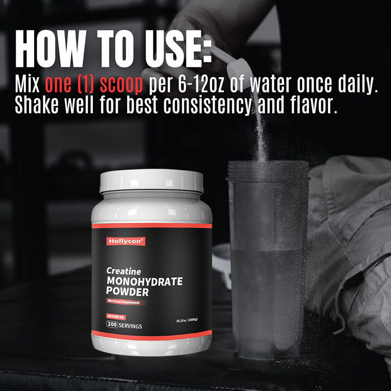 OEM Mikronisiertes Vor- und Nachtrainingspräparat für Männer und Frauen Energieunterstützung Einfach zu mischen Kreatinmonohydratpulver