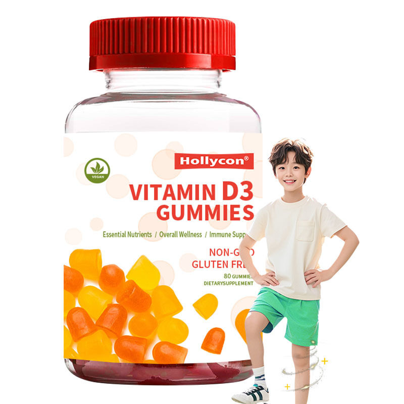 OEM Bio Kinder Vitamin D3 Vitamin D3 Ergänzung Gummi Knochen und Immungesundheit Vitamin D3 Gummies
