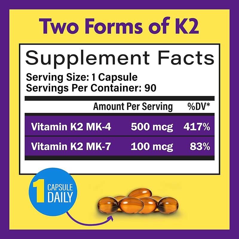 OEM Vollspektrum Vitamin K2 Softgels mit 600 Mcg Transform unterstützt die allgemeine Gesundheit und Knochenstärke Vitamin K2 Ergänzung