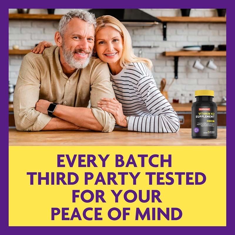 OEM Vollspektrum Vitamin K2 Softgels mit 600 Mcg Transform unterstützt die allgemeine Gesundheit und Knochenstärke Vitamin K2 Ergänzung