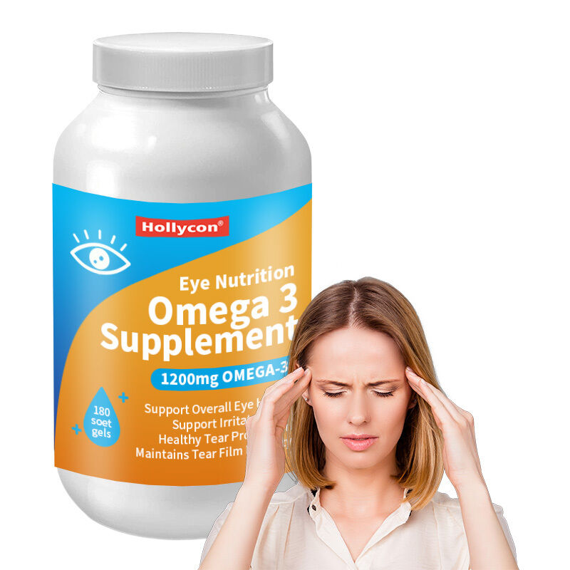 OEM 1200mg Omega 3 Ergänzung zur Augenerhaltung Bio-Flachsfrüchte Triglycerid Fischöl und Vitamin E Omega 3 Softgel