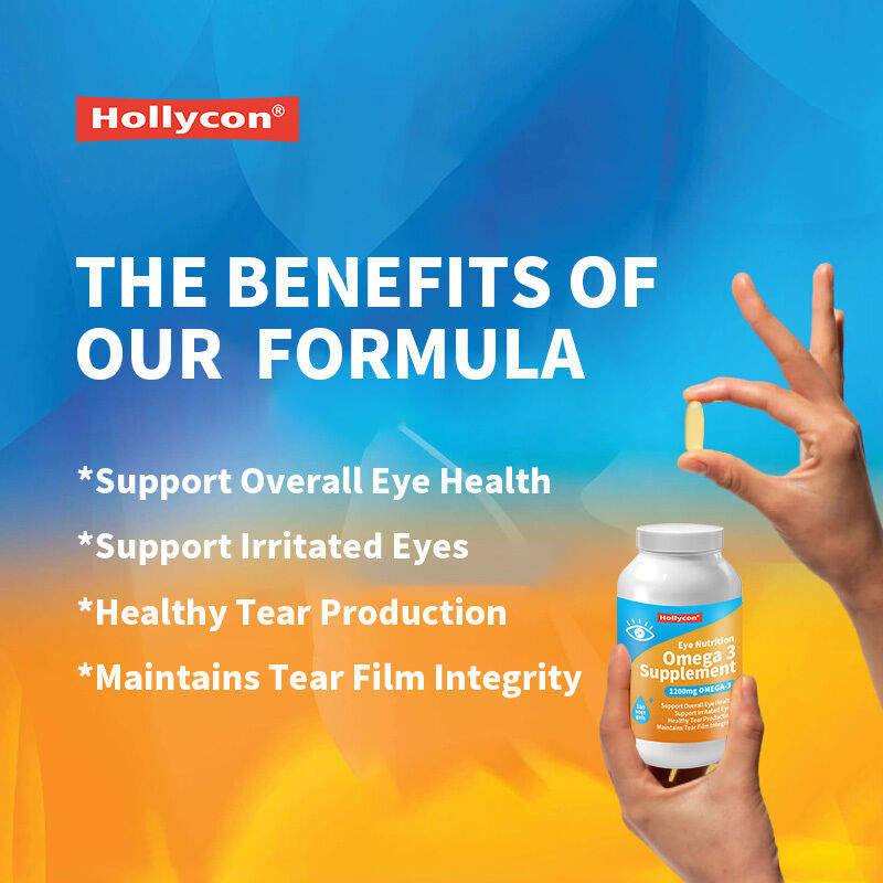 OEM 1200mg Omega 3 Ergänzung zur Augenerhaltung Bio-Flachsfrüchte Triglycerid Fischöl und Vitamin E Omega 3 Softgel