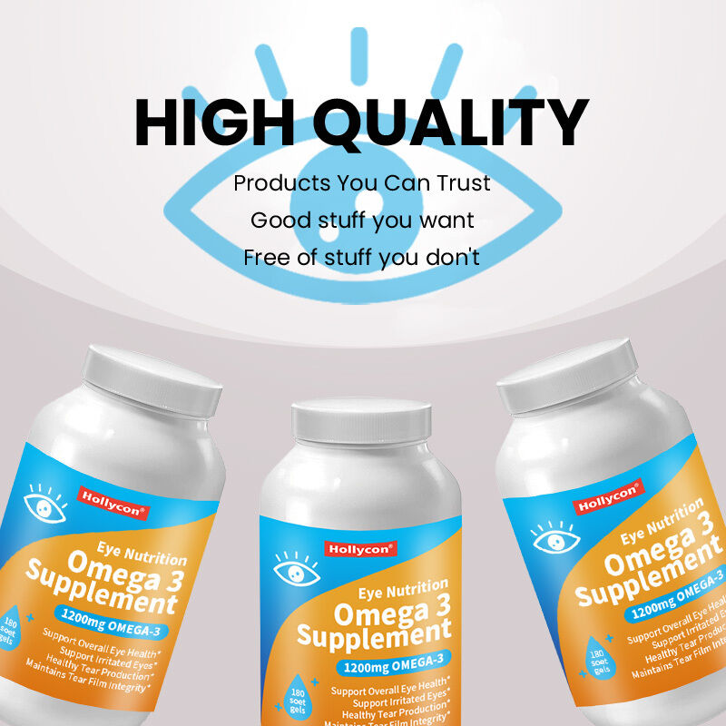 OEM 1200mg Omega 3 Ergänzung zur Augenerhaltung Bio-Flachsfrüchte Triglycerid Fischöl und Vitamin E Omega 3 Softgel