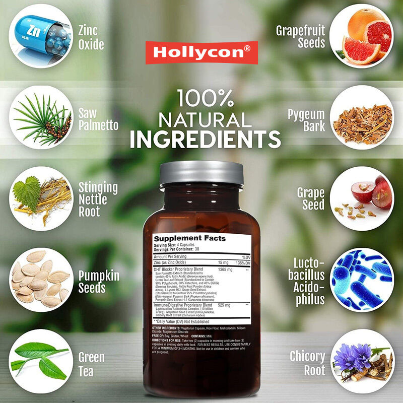 OEM Haarwuchsmittel bei genetisch bedingtem Haarausfall für Männer und Frauen, Kontrolle des Haarausfalls, Immunstärkung, Haarwuchskapseln