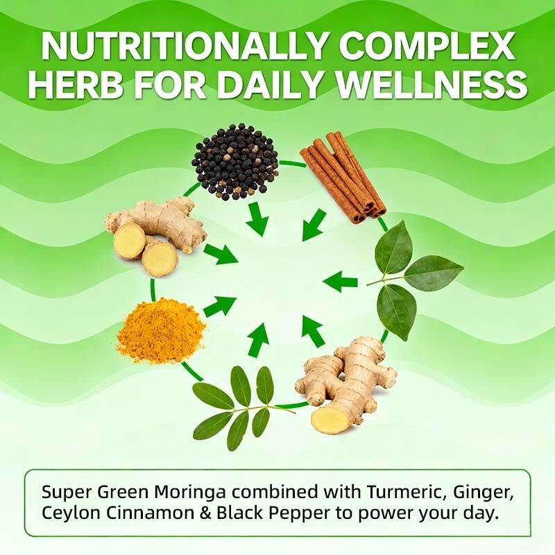 Alles in einem Moringa-Präparat für Immun- und Vitalitäts-, Verdauungs- und Darmgesundheits-Antioxidantien-Support Moringa Gummies