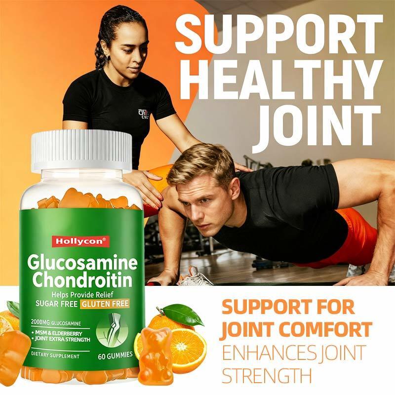OEM Glucosamin Chondroitin Gummies MSM Altenbeere Extra Stärke Gelenk Immunförderung Ergänzung Glucosamin Chondroitin