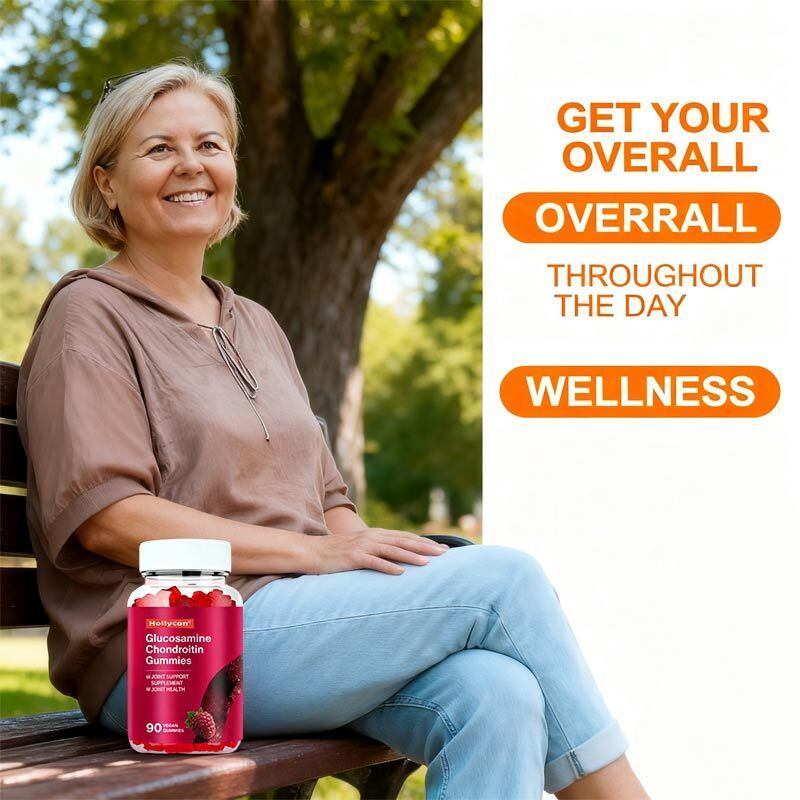 OEM Extra-Strength-Gelenksupport-Ergänzung mit MSM & Elderberry Flexibilität Glucosamin Chondroitin Gummies